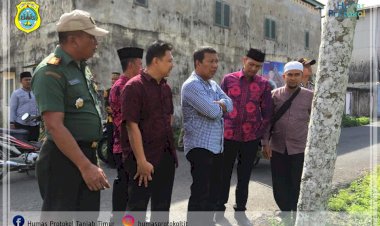 Bupati Tanjabtim Kunjungi Lokasi Pembuatan Rumah Tahfidz Di Nipah Panjang