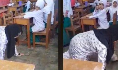 Viral Orang Tua Hukum Sang Guru dengan Merangkak Gegara Anaknya Dapat Hukuman