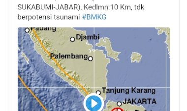 Gempa 5.0 Magnitudo Goncang Sukabumi