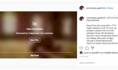 Dianggap Hoax! Postingan Mantan Panglima TNI Gatot Disensor Instagram