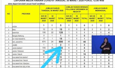 Breaking News!!! Pasien Positif Corona di Jambi Bertambah, Ini Penjelasannya
