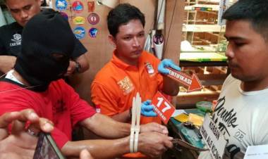 Polres Tanjabtim Gelar Rekonstruksi Pembunuhan Warga Lambur