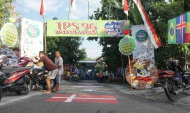 Ini dia.!! Kemeriahan TPS di Kampung Jokowi Saat Pilkada 2018