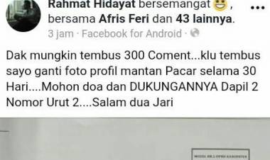 Bacaleg dari PPP Bungo Ini Ditagih Warganet untuk Pasang Foto Mantan