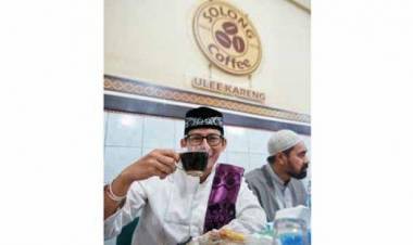 Seruput Kopi Solong Ulee Kareng, Ini Pendapat Sandiaga!