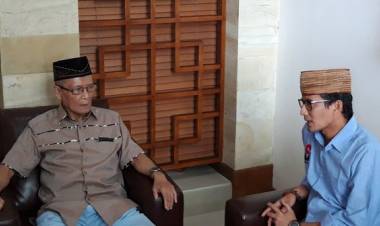 Minta Wejangan Sandiaga Uno Sowan Syafii Maarif 