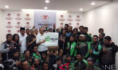 Kopdar, Prabowo Bertemu 10 Ribu Tukang Ojek Online