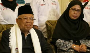 Maruf Amin Ajak Santri Sumsel Dukung Jokowi-Amin