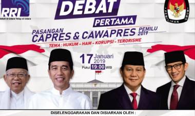Pendukung di Jambi Gelar Nobar Debat Capres