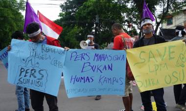 Kecam Tindakan Rektor USU, Forum Persma-AJI Jambi Aksi Solidaritas Suara USU