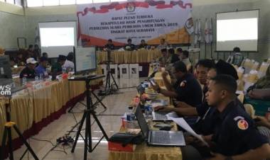 Jokowi-Ma'ruf Unggul Sementara Rekapitulasi KPU Surabaya