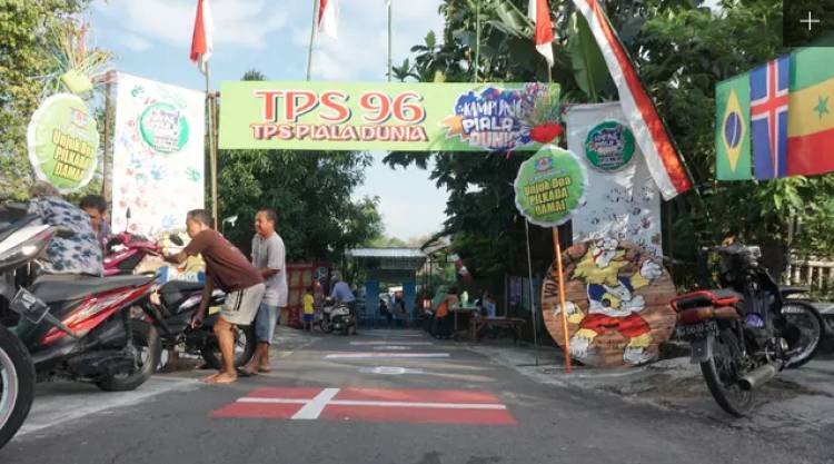 Ini dia.!! Kemeriahan TPS di Kampung Jokowi Saat Pilkada 2018