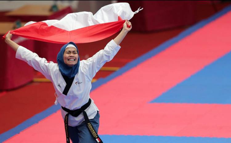 Indonesia Meraih Emas Pertama Asian Games 2018 dari Cabang Taekwondo 
