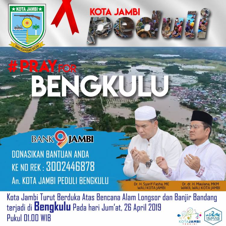 Pemkot Jambi Ajak Warga Galang Dana Bantu Korban Banjir Bengkulu