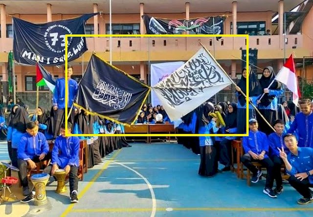 Viral!! Siswa MAN 1 Sukabumi Kibarkan Bendera Tulisan Tauhid, Begini Kata Pihak Sekolah