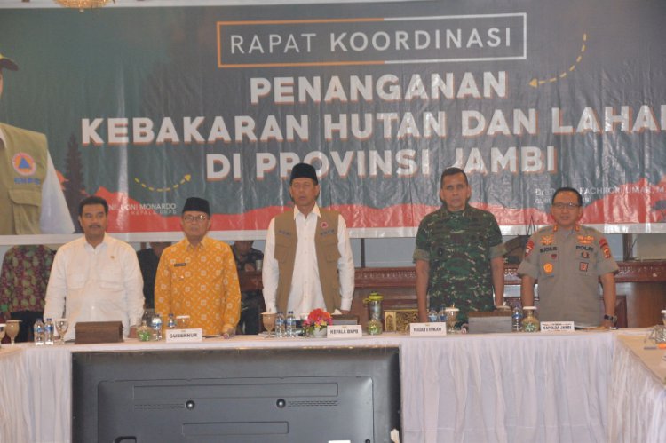 Bersatu Tanggulangi Karhutla, Fachrori: Kedatangan Kepala BNPB dan Pangdam Perkuat Penanganan Karhutla Jambi