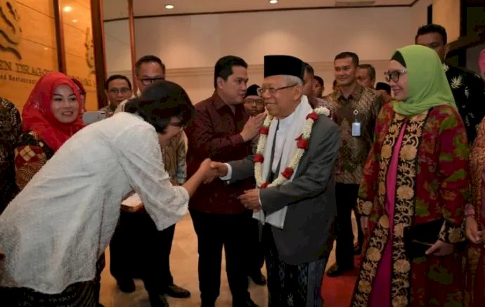 Maruf Amin: Menterinya Cuma 34, Ya Terpaksa Relawan Nggak Kebagian