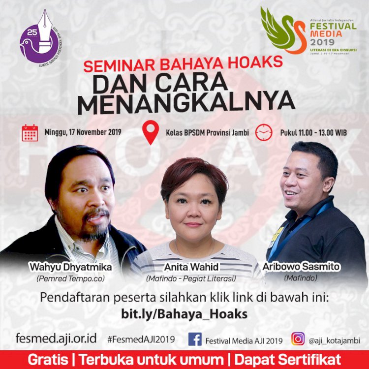 Putri Gus Dur Jadi Pemateri di Festival Media Jambi AJI 2019