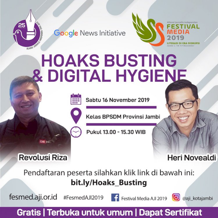 Dua Trainer Google Beri Materi Hoaks Busting and Digital Hygiene di Fesmed AJI Jambi
