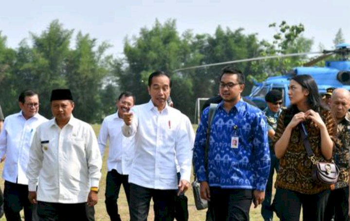 Dua Stafsus Jokowi Ikut Berpanas-panasan di Kunker