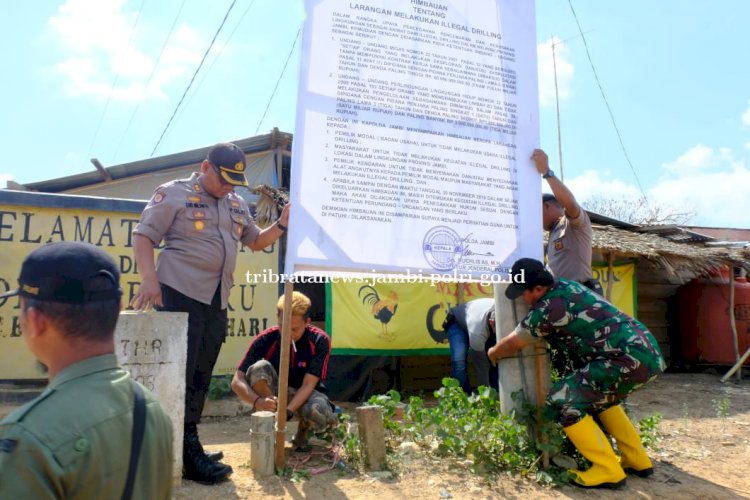 150 Personil Razia Tambang Minyak Ilegal di Batanghari