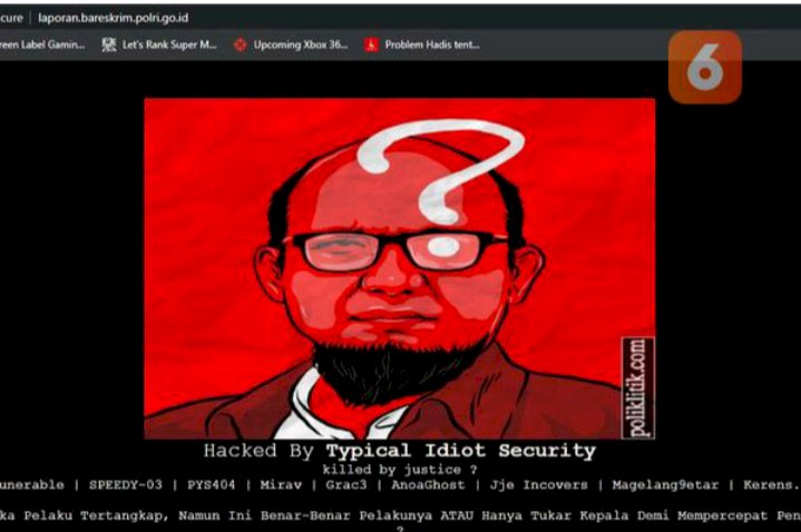 Website Bareskrim Polri Diretas Hacker, Gunakan Foto Novel Baswedan