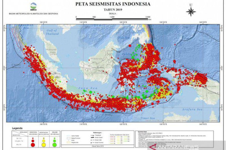 Ada 11.573 Gempa Bumi Melanda Indonesia Tahun 2019