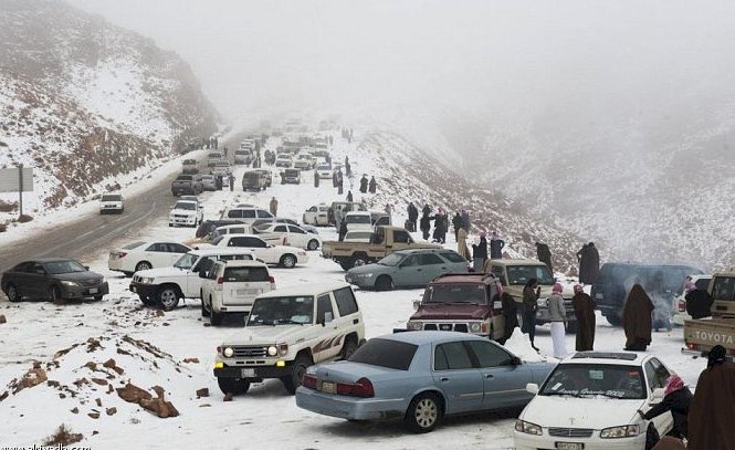 Arab Saudi Turun Salju, Benarkah Pertanda Kiamat Semakin Mendekat?
