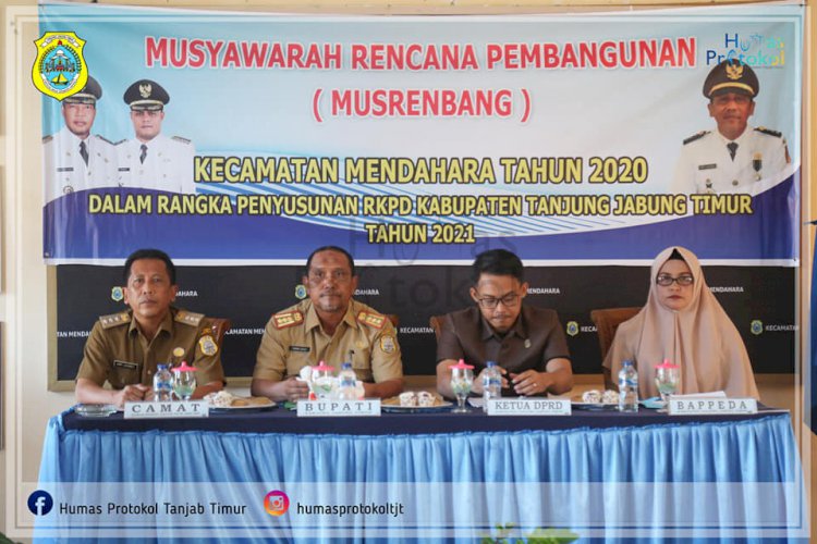Mewakili Bupati, Asisten III Setda Tanjab Timur Pimpin Musrenbang Kecamatan Mendahara