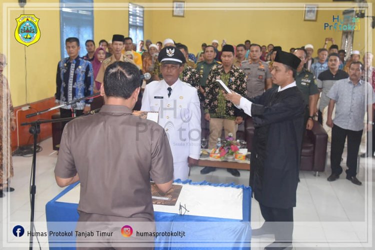 Sekda Tanjab Timur Lantik Kades Sungai Beras